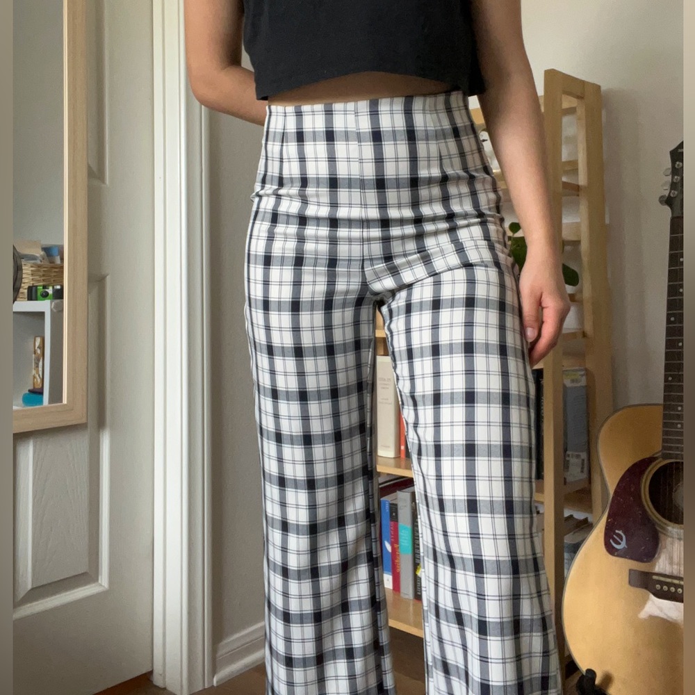 Princess Polly Plaid Wide Leg Trousers
